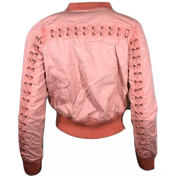 AFFLICTION Women's EMBROIDERY JACKET LACE UP BOBMB - Picture 12 of 12